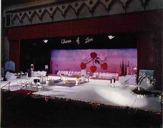 A stage set up for the 1982 session