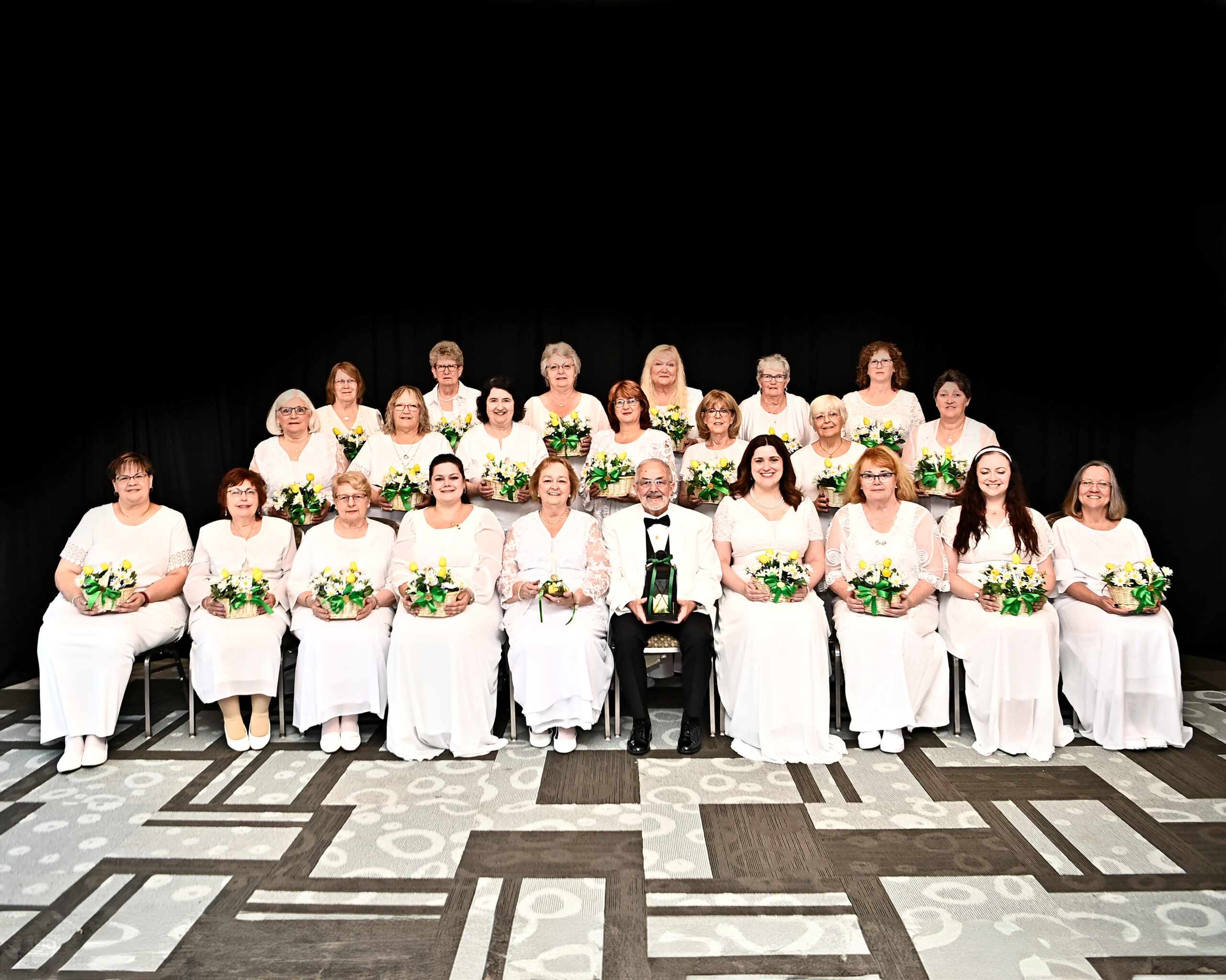 Group dressed in white